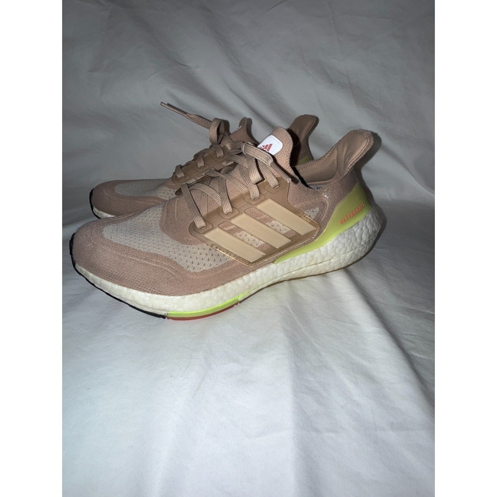 Adidas Ultraboost 21 Women's Sneakers 8.5 Ash‎ Pearl Prime Blue Workout Shoes